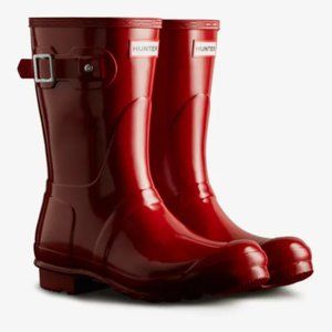 Women's Original Short Gloss Red Hunter Boots